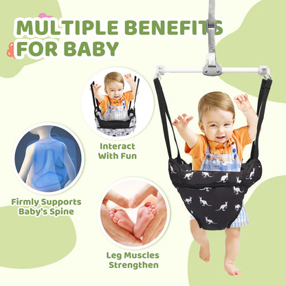 Side view of Hapbabe baby jumper with adjustable strap