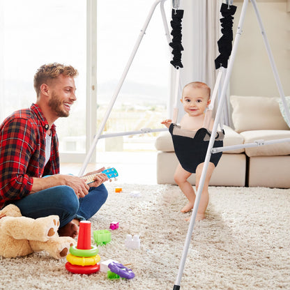 Hapfan upgraded playset assembled outdoors on a backyard lawn