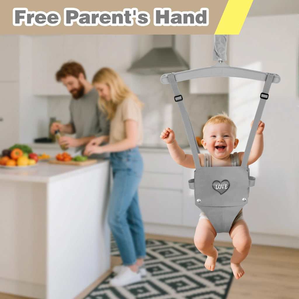 Child playing in freestanding toddler swing set