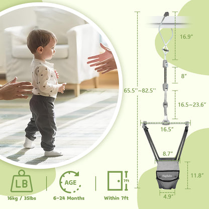 Adjustable strap features on Hapbabe baby jumper
