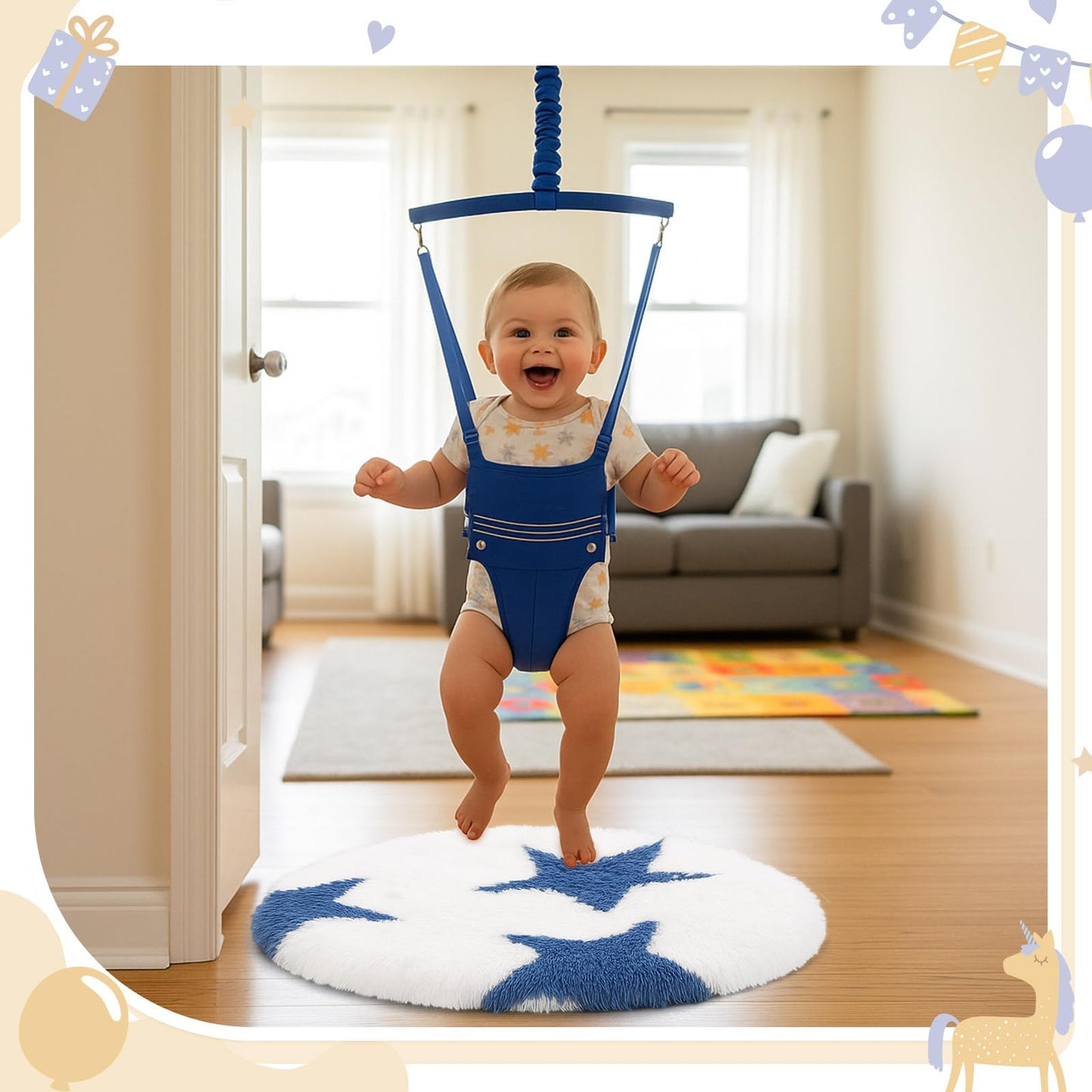 Nuanchu baby jumper mat on outdoor surface