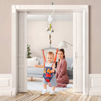 Tubagou baby doorway jumper showing the steel clamp mechanism