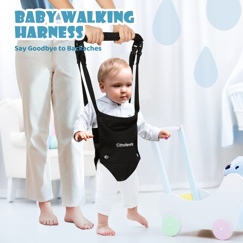 Cowiewie 2-in-1 baby jumper showing grey and black padded saddle seat