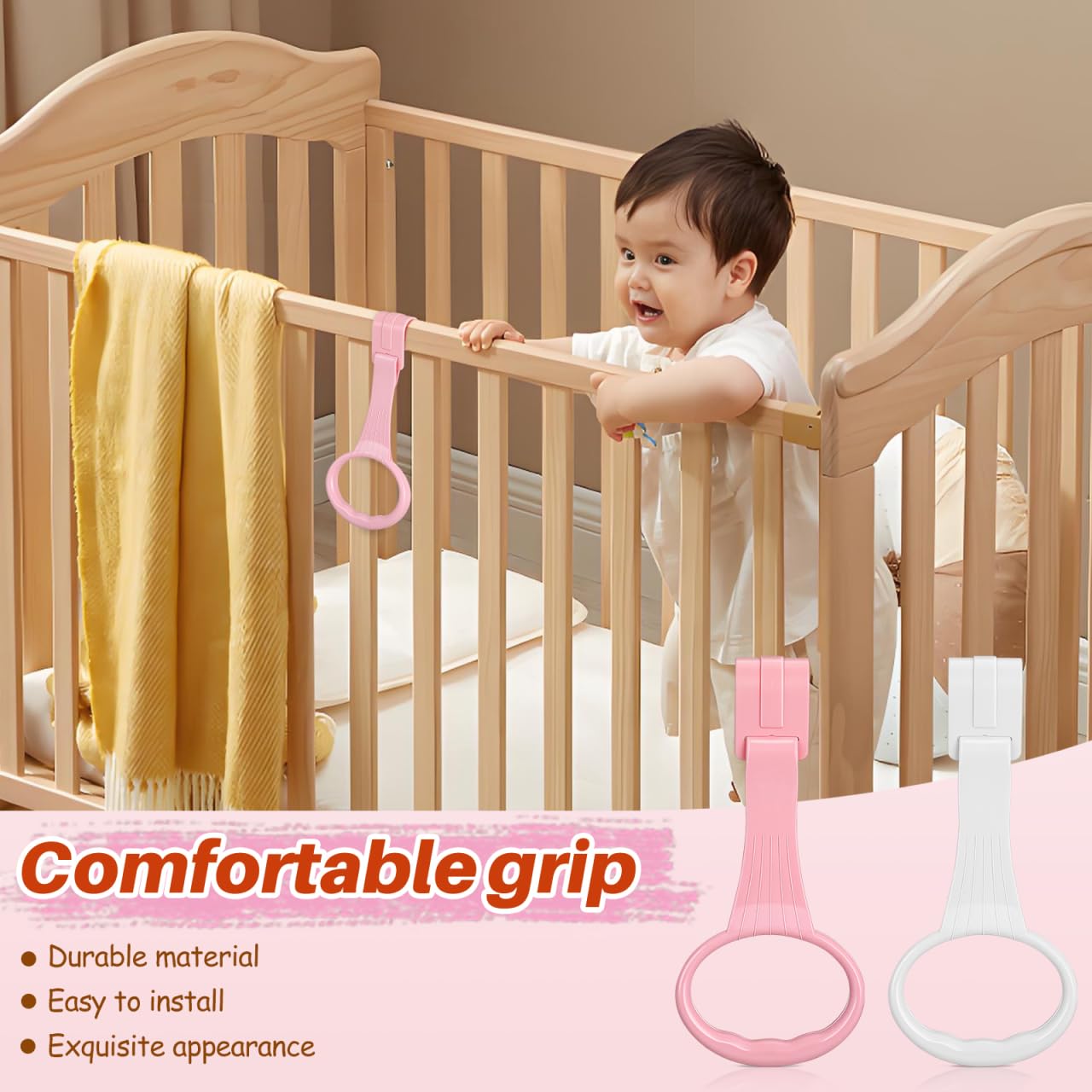Top view of Safigle playpen rings on nursery furniture