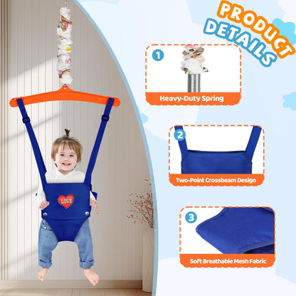 Side profile of Qiqidog baby jumper for 6 to 24 months