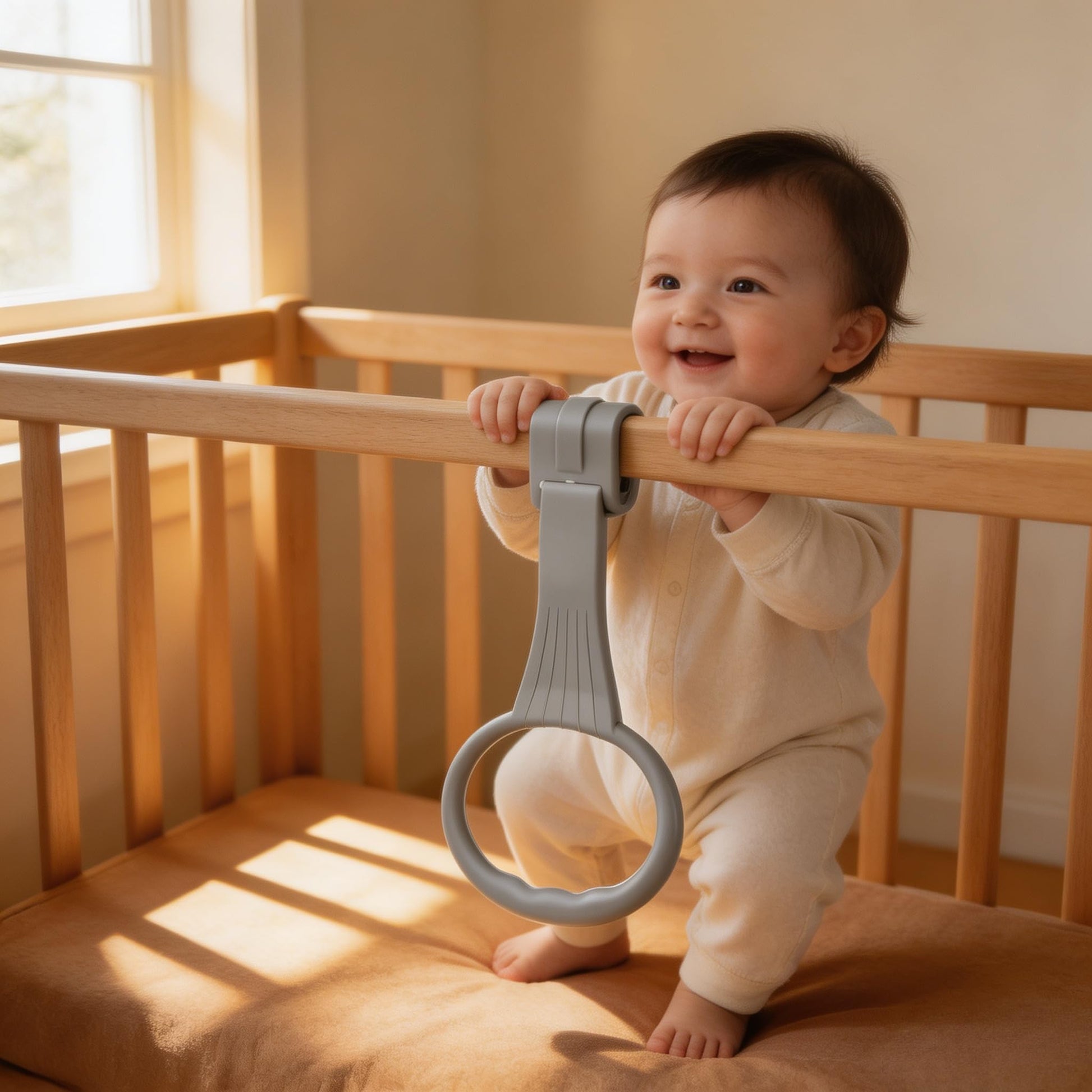 Side profile of baby exercise equipment for playpen