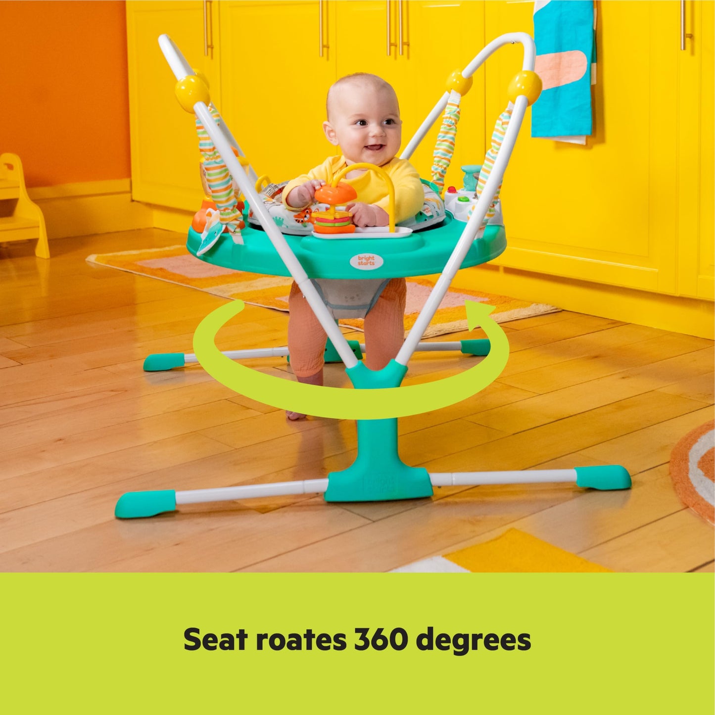 Bright Starts baby jumper with 360 degree rotating seat