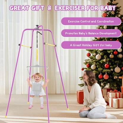 Child playing in G Taleco Gear height adjustable jumper