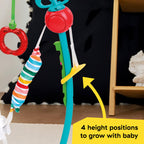 Four height adjustment mechanism for growing infants