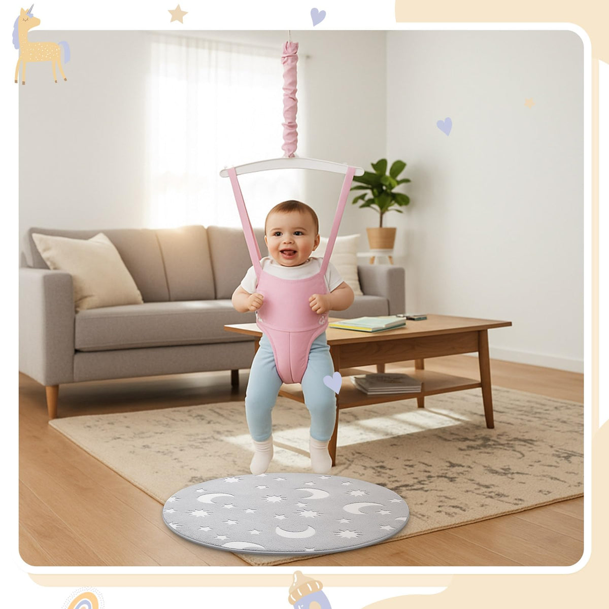 Nuanchu portable fuzzy floor mat folded or rolled