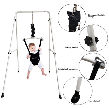 Side profile of baby in Hi Suyi bouncer seat