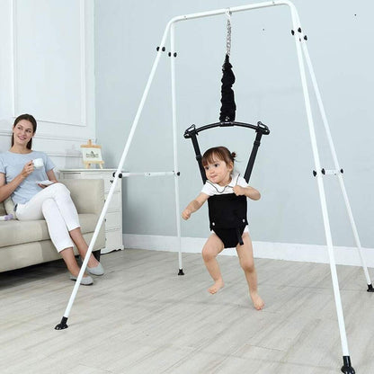 Hi Suyi baby jumper set up in a living room space