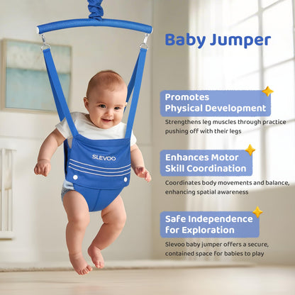 Detailed view of the Slevoo baby jumper ceiling attachment hardware