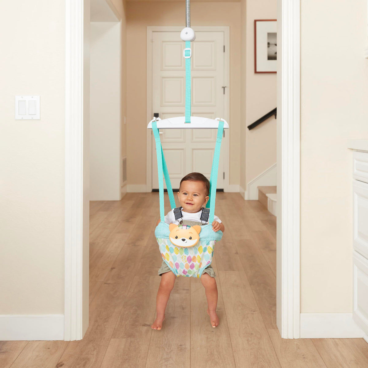 Infantino fox doorway jumper packaged in retail presentation