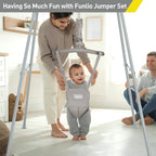 Funlio infant jumper showing adjustable chain mechanism