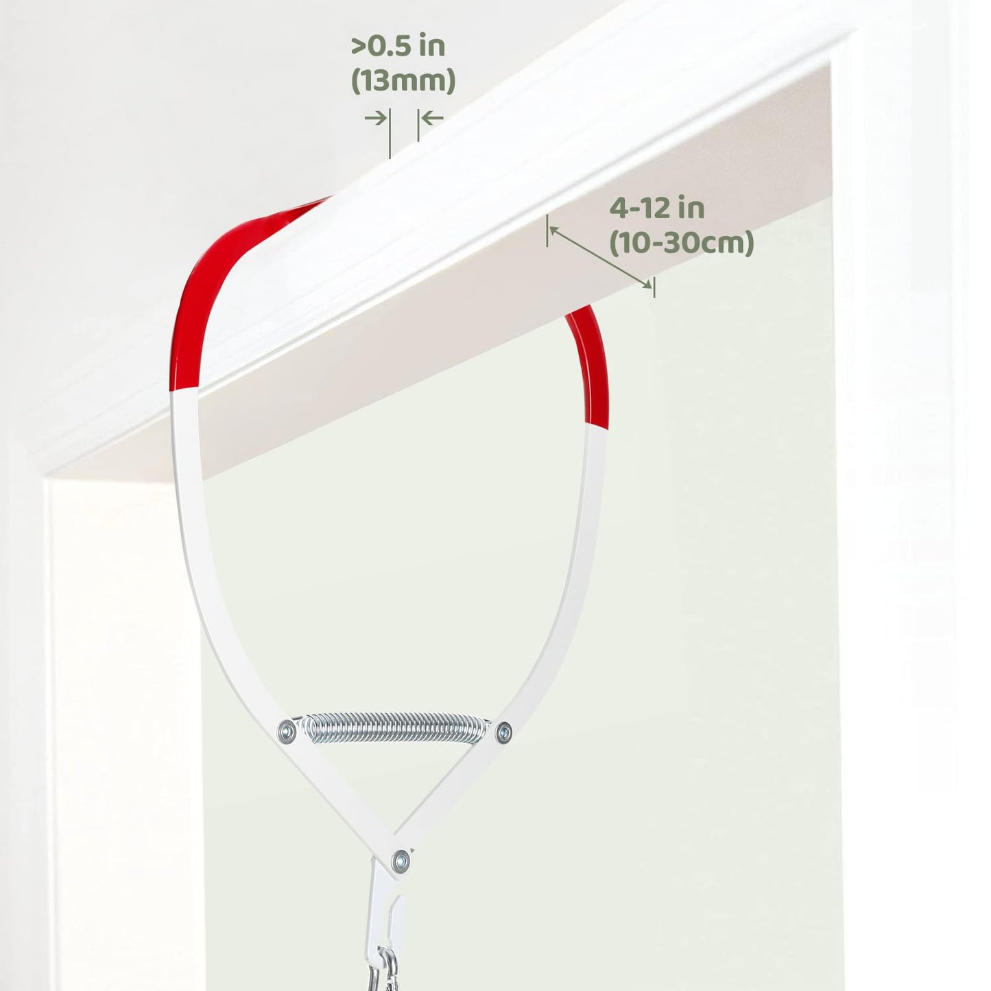 Side profile of Slevoo baby doorway jumper fabric seat