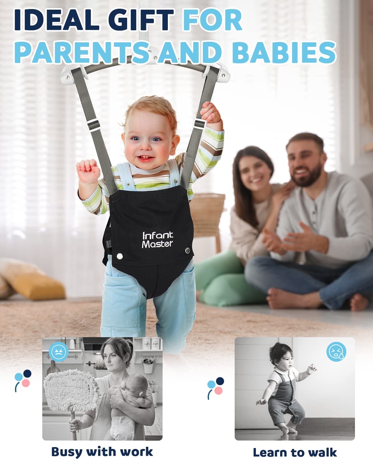 Infant Master jumper shown in folded portable state