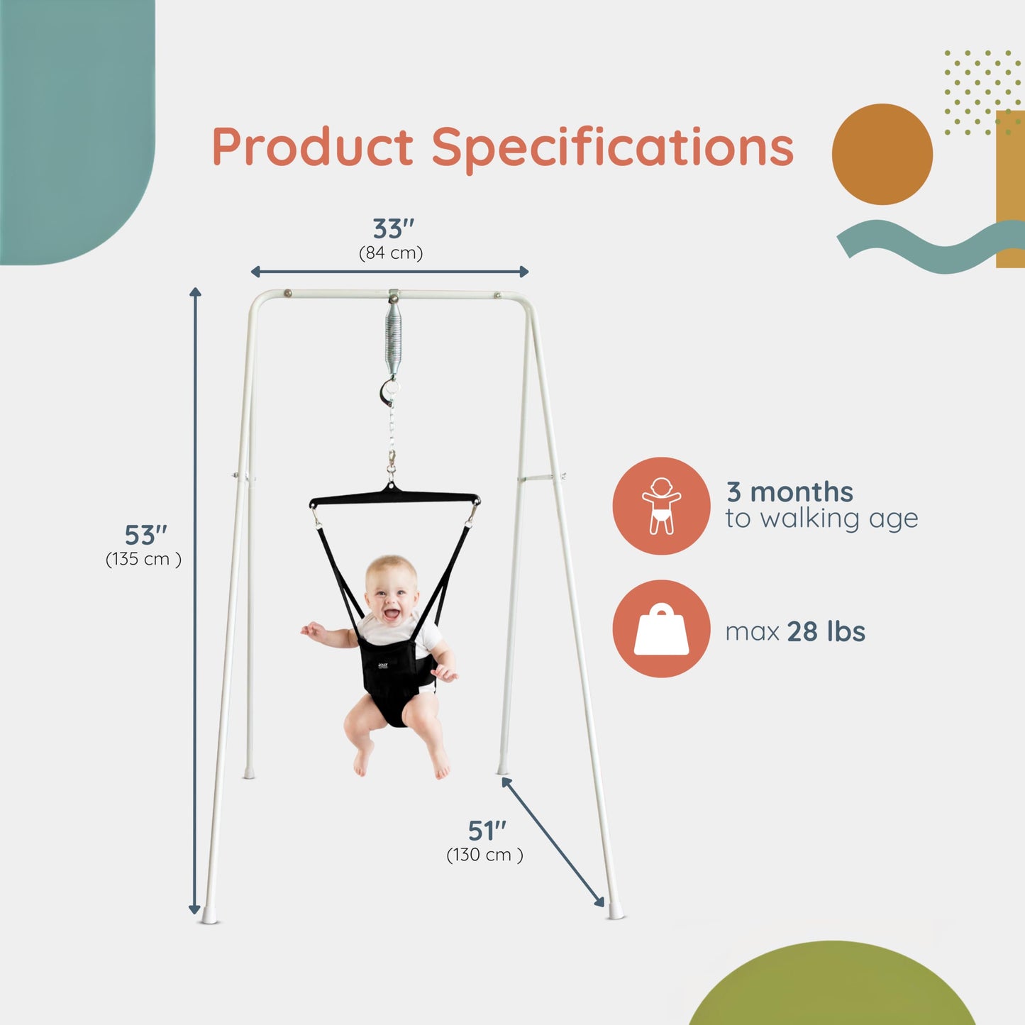 The original Jolly Jumper Classic black baby jumper frame assembly