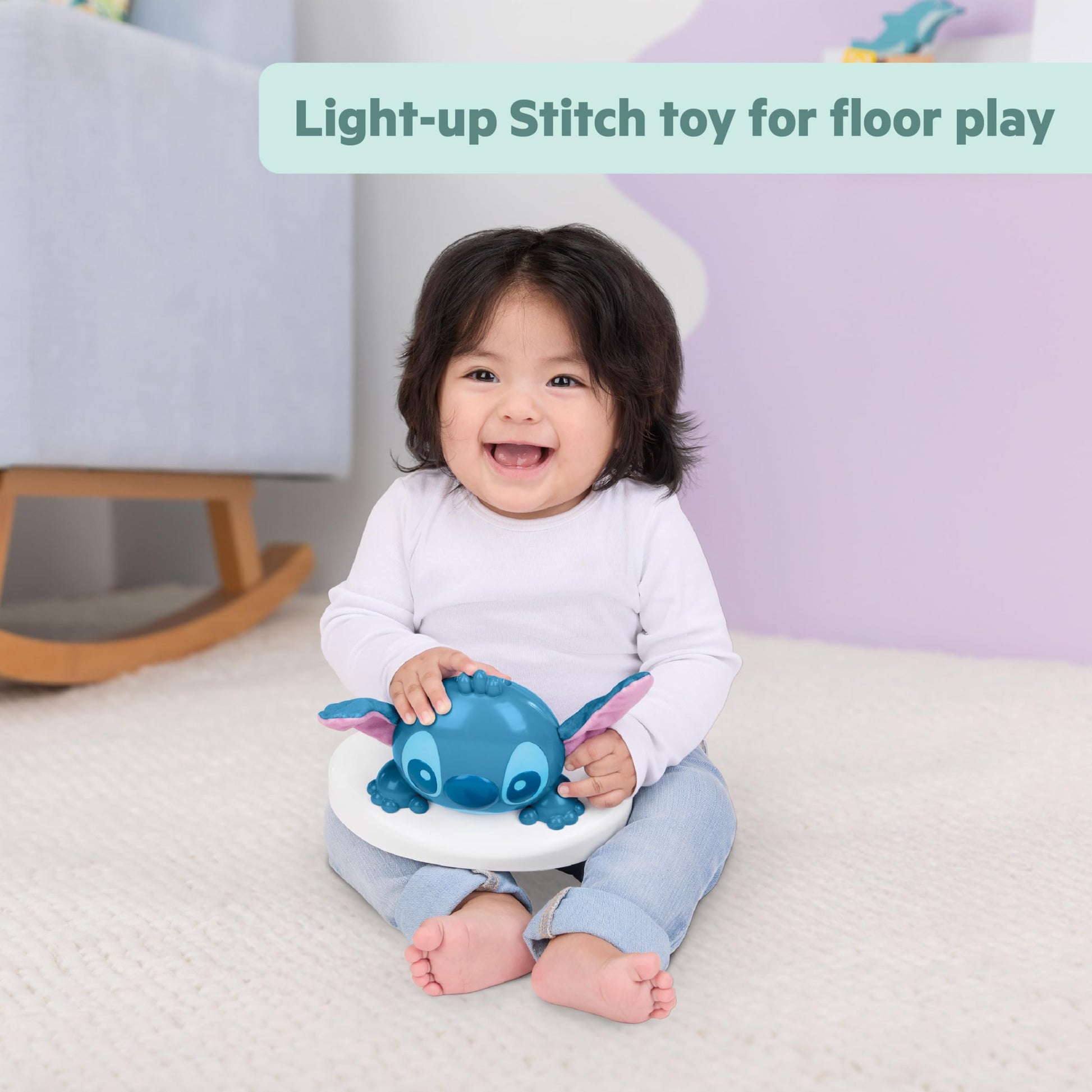 Four height adjustment settings for baby jumper