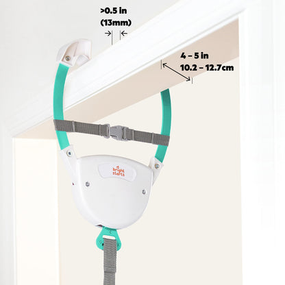 Adjustable strap detail on Bright Starts door jumper