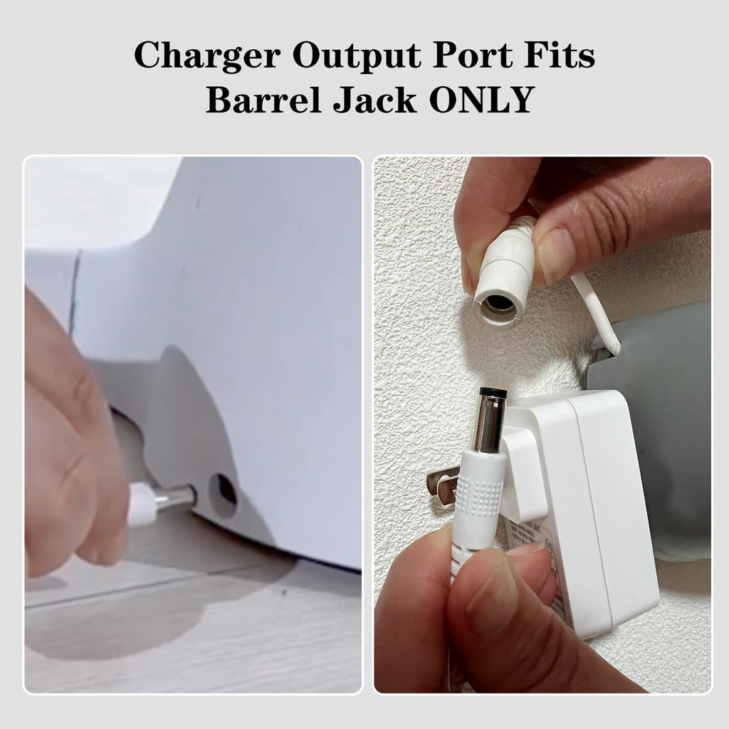Power supply unit showcasing compact white plastic housing design