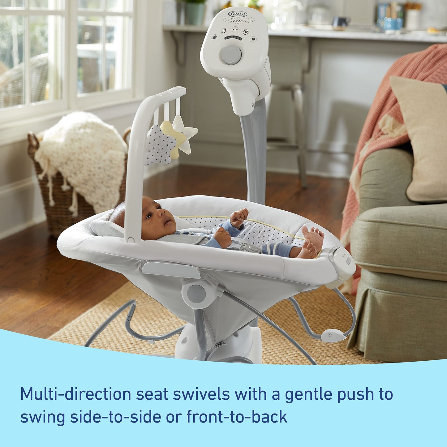Graco Sway2Me swing control panel and settings