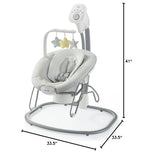 Graco sway2me baby swing body support cushion and harness detail