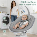 AMKE baby swing wide anti-grade aluminum base and stability features