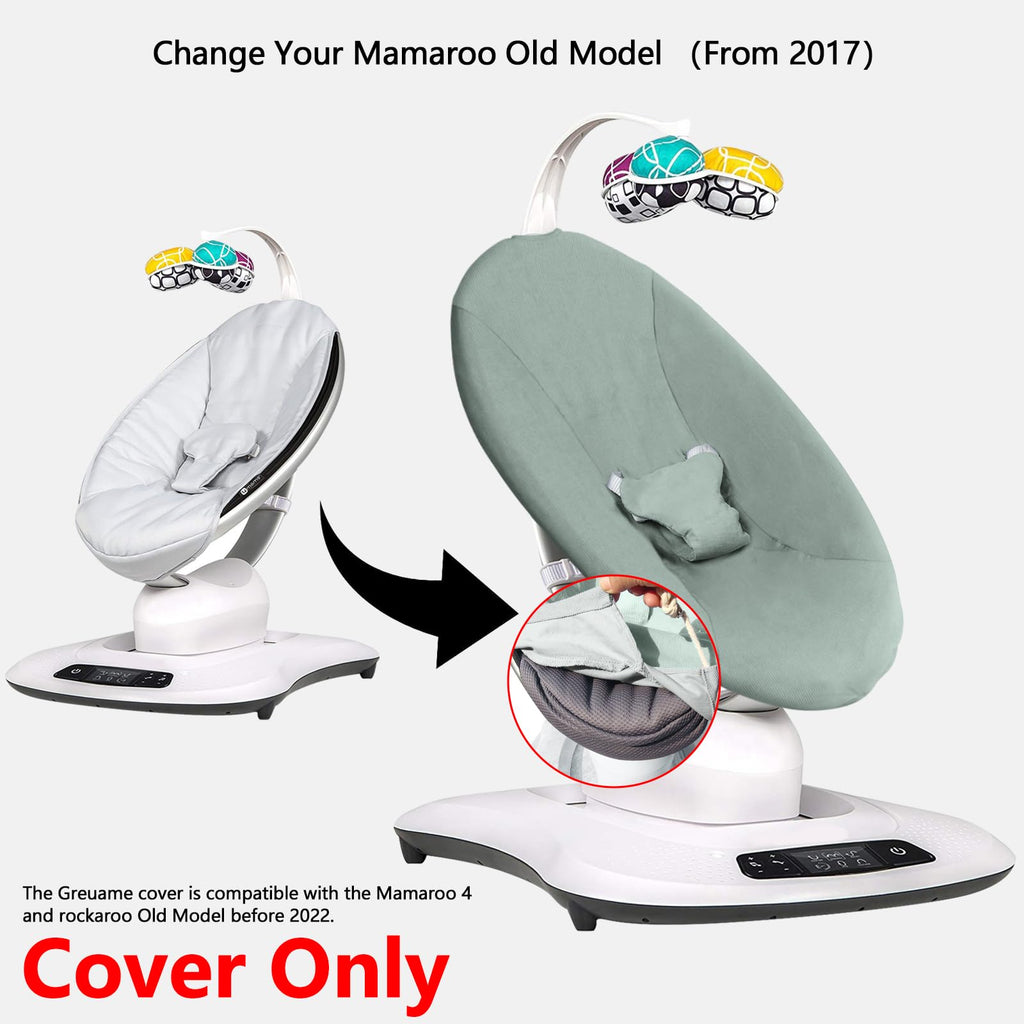 Adjustable slide-buckle closure detail on Greuame baby swing cover