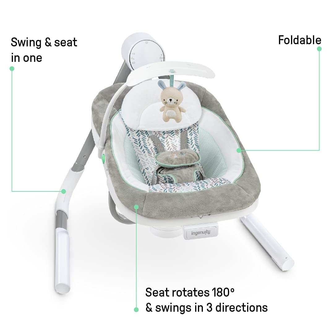 Side profile of Ingenuity Anyway Sway infant swing