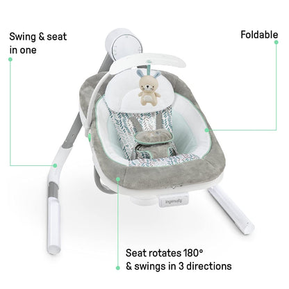 Side profile of Ingenuity Anyway Sway infant swing