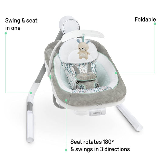 Side profile of Ingenuity Anyway Sway infant swing