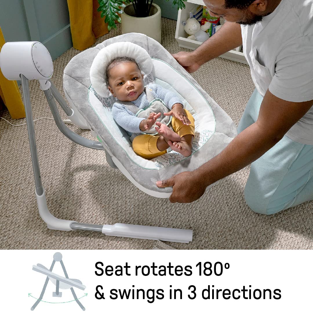 Control panel of Ingenuity Anyway Sway baby swing