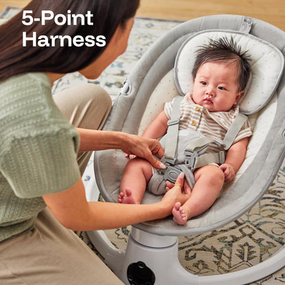 Harppa electric baby swing grey seat detail