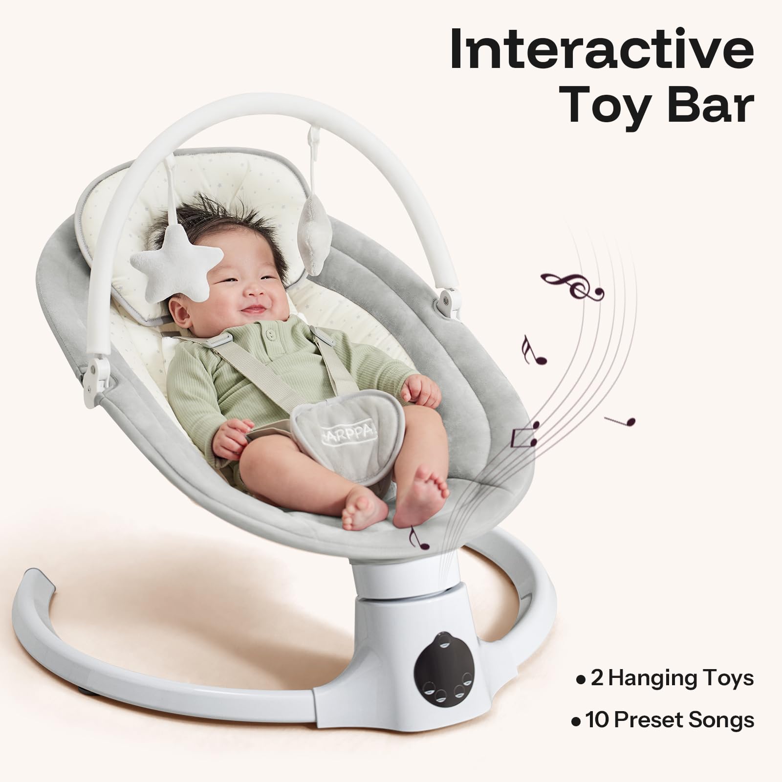 Harppa electric baby swing side profile