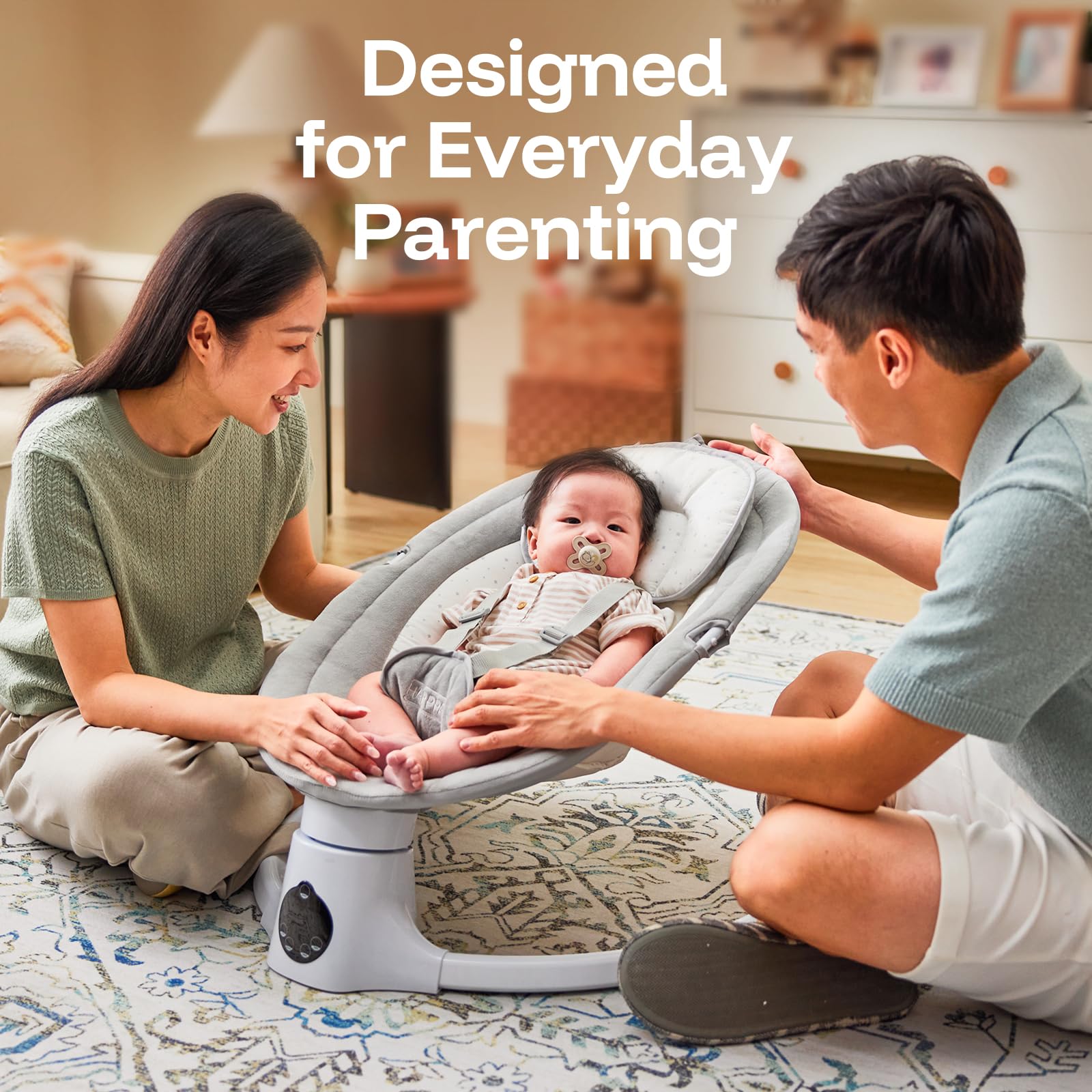 Harppa baby swing remote control and speaker area