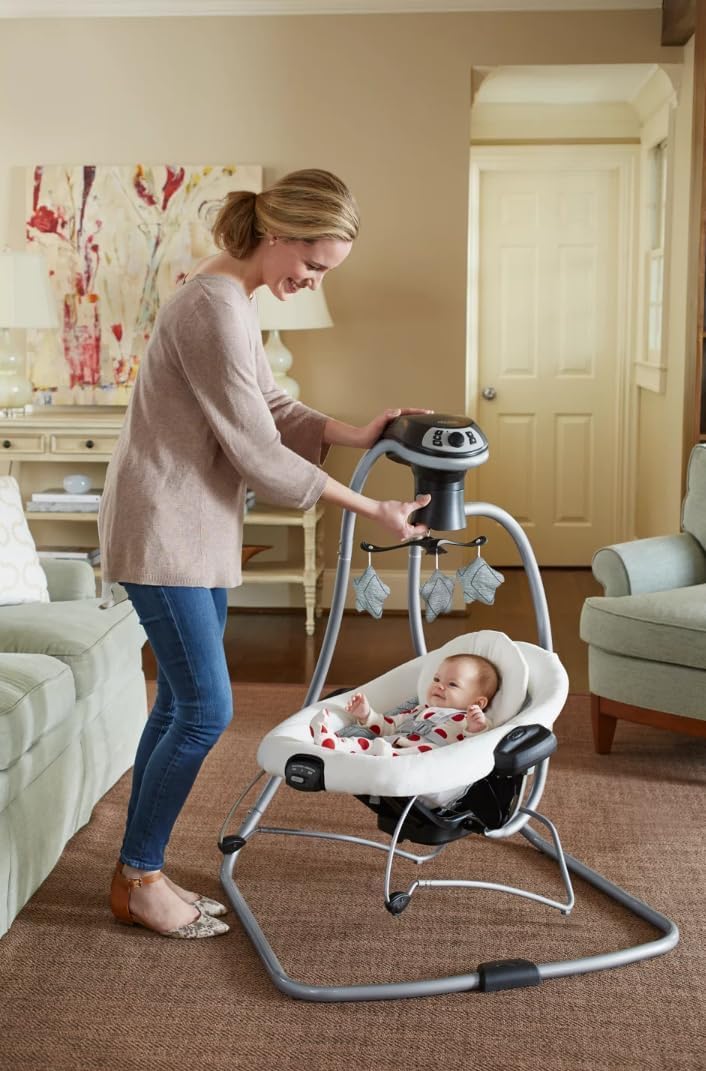 Graco Simple Sway mobile with toys close up