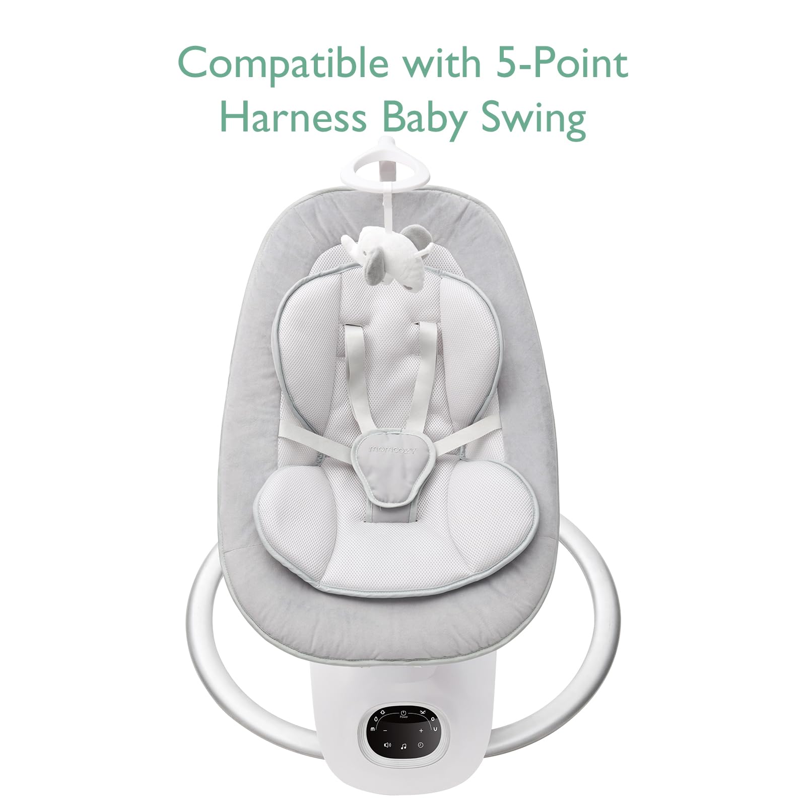 Close up of breathable mesh fabric on Momcozy infant insert