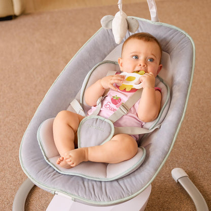 Soft texture detail of Momcozy baby swing sleep pad