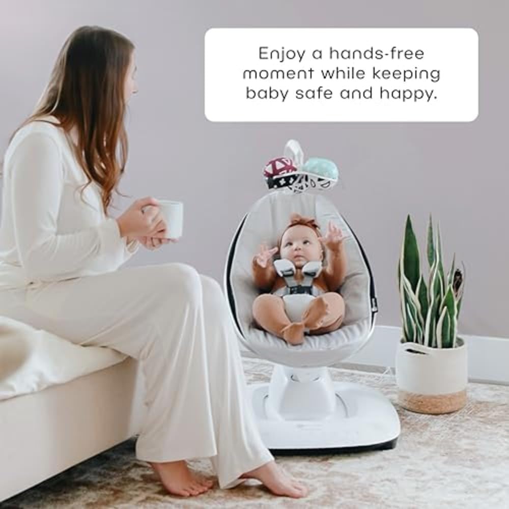 4moms MamaRoo infant seat close up of digital control panel