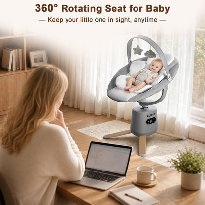 Zoicay baby swing app control interface and settings