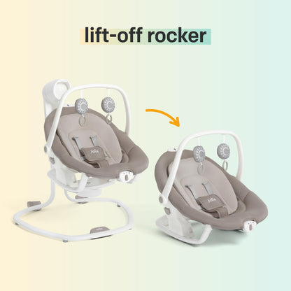 Side profile of Joie Miso showing recline positions