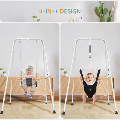 Ragozonery baby jumper and swing set indoor nursery setup
