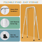 Powder-coated steel frame base and rust-resistant finish