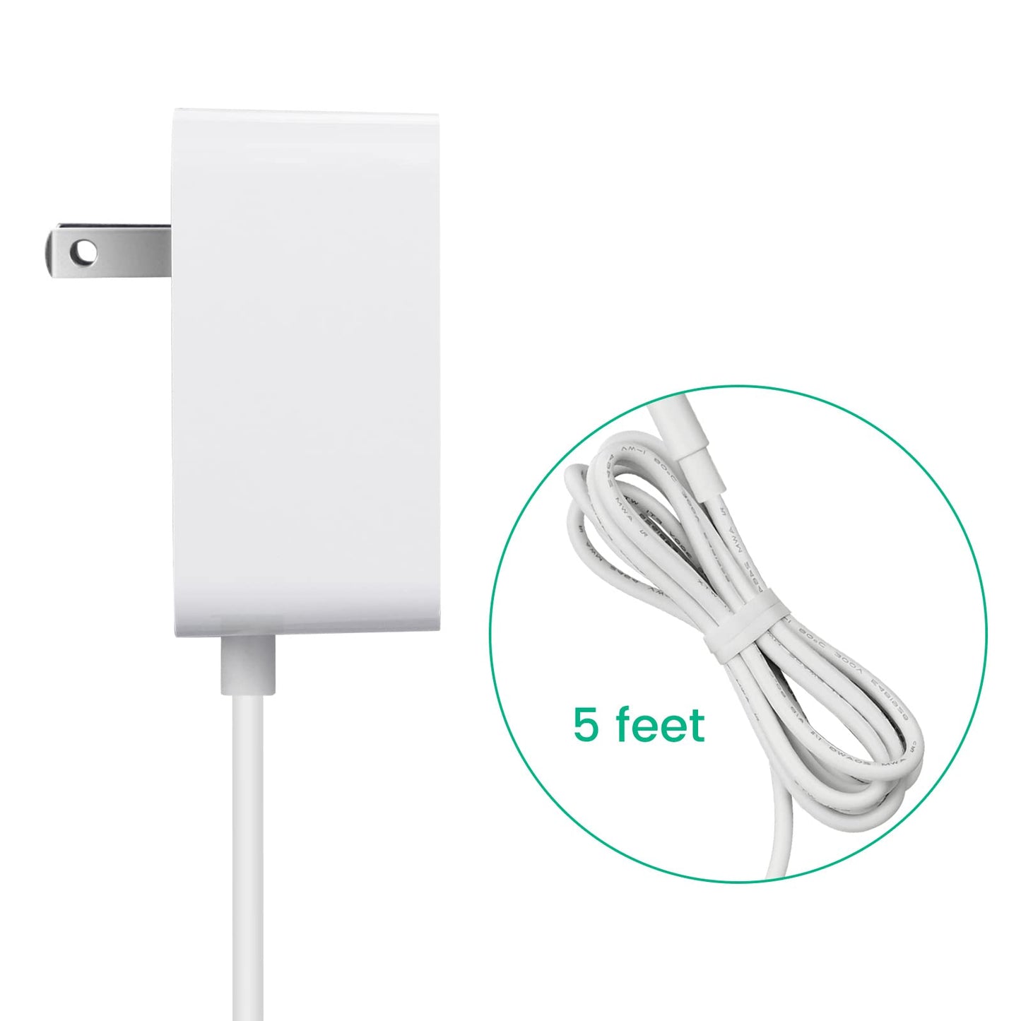 White 5V power adapter for Graco Simple Sway swing