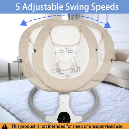 Jfovmcyg infant swing with touch screen control panel