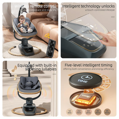 Trimigo motorized infant swing display panel with the included remote control unit