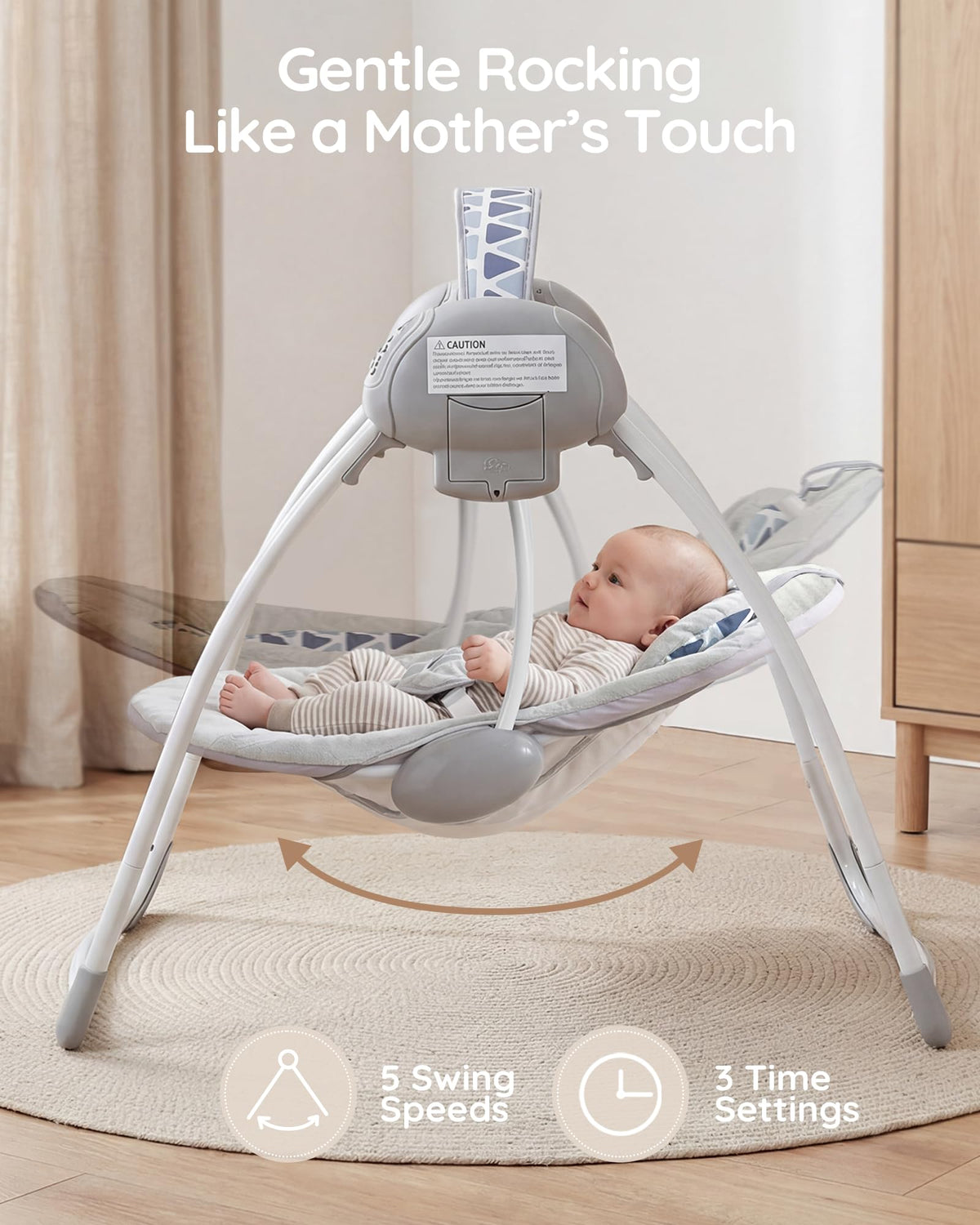 AskCat portable baby swing overhead toy arch and hanging toys