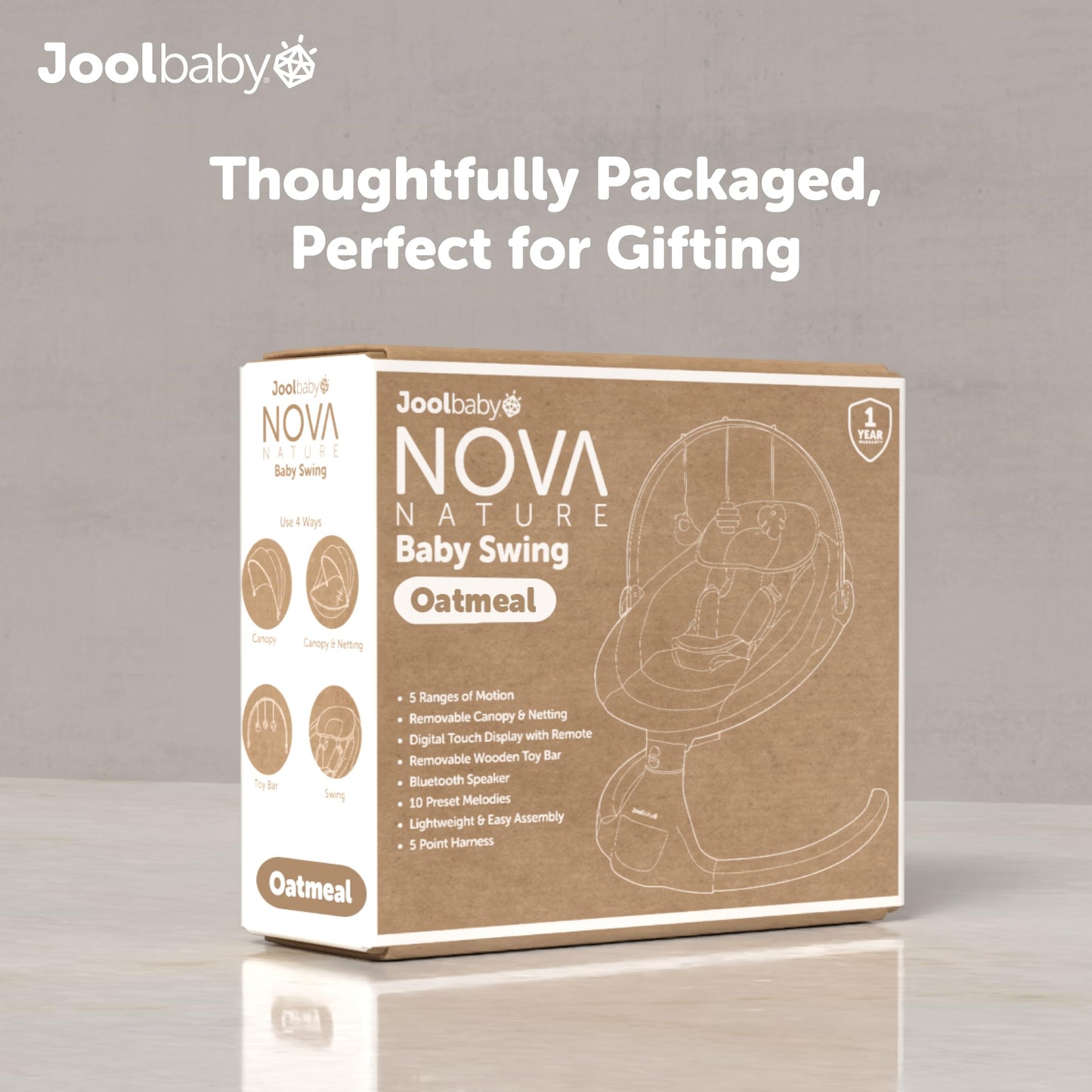 Jool Baby Nova Nature baby swing base and electric motor detail