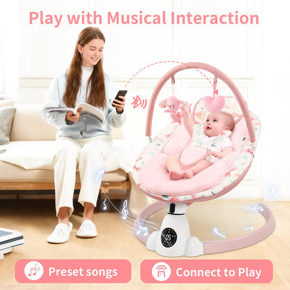 Close up of plush fabric and safety features on Suihuooo swing
